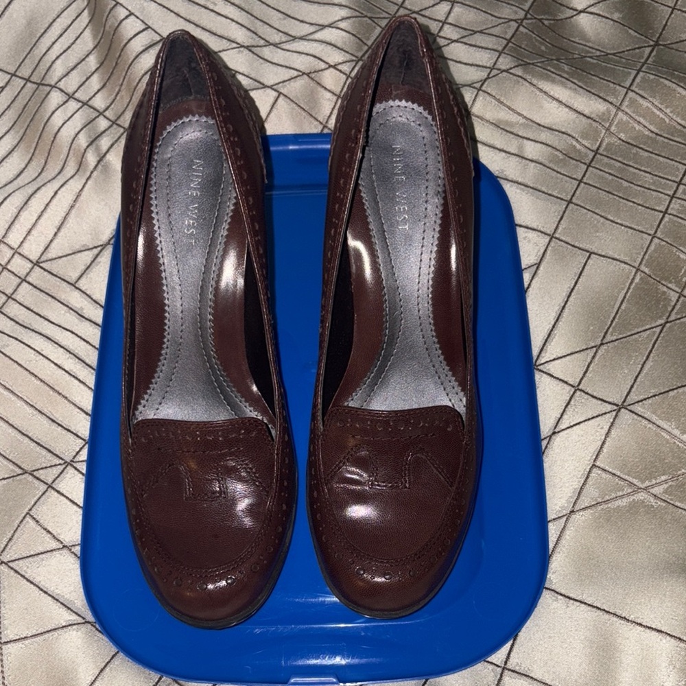 Nine West Brown Classic Heels